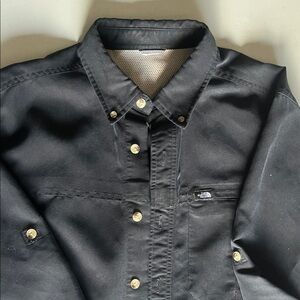 The North Face Men's Black Button up Long Sleeve